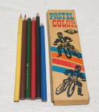 Creioane colorate - PASTEL COLOR - Set 6 bucati - anul 1976