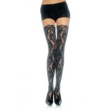 LEG AVENUE - FLORAL LACE STOCKINGS, LEG AVENUE HOSIERY