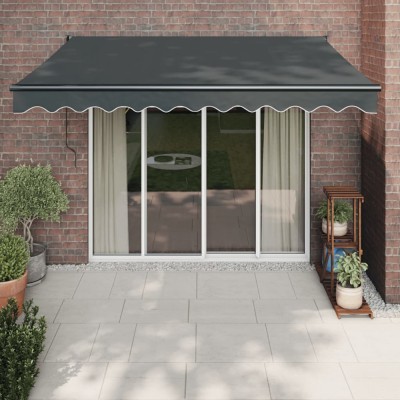 Copertină automată retractabilă, antracit, 3,5x2,5 m foto