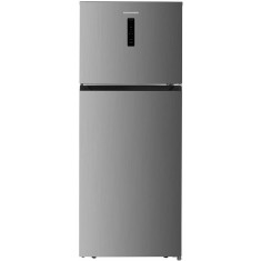 Frigider cu doua usi Heinner HF-HM415NFINVSD, 415 L, FULL NO FROST, compresor inverter, Clasa D, Argintiu