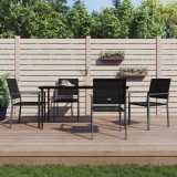 vidaXL Set mobilier de grădină, 5 piese, poliratan și oțel 3187011