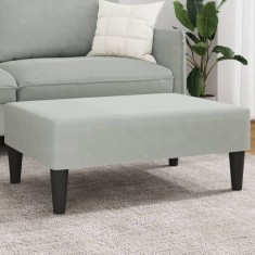 vidaXL Taburet, gri deschis, 77x55x31 cm, catifea 379557