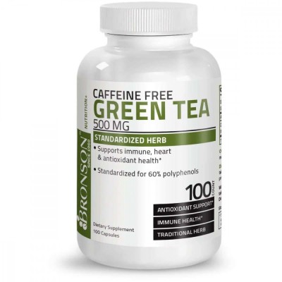 Extract de Ceai Verde Fara Cofeina 500 miligrame 100 capsule Bronson Laboratories foto