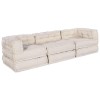 Canapea modulara 3 pcs Crem 70 x 70 x 56 cm tesatura