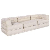 vidaXL Canapea modulară Manual 3 pcs Crem 70 x 70 x 56 cm țesătură 3315062
