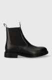 Gant ghete chelsea de piele Millbro barbati, culoarea negru, 27631416.G00