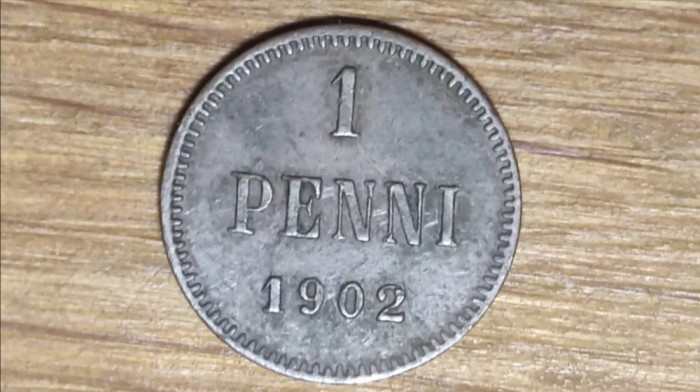 Finlanda ducat sub imperiul rus - moneda de colectie foarte greu de gasit - 1 penni 1902 - impecabila !