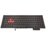 Tastatura Laptop, HP, Omen 17-AN, 17T-AN, TPN-Q195, 931688-001, 931689-001, 931690-001, iluminata, rosie, layout US