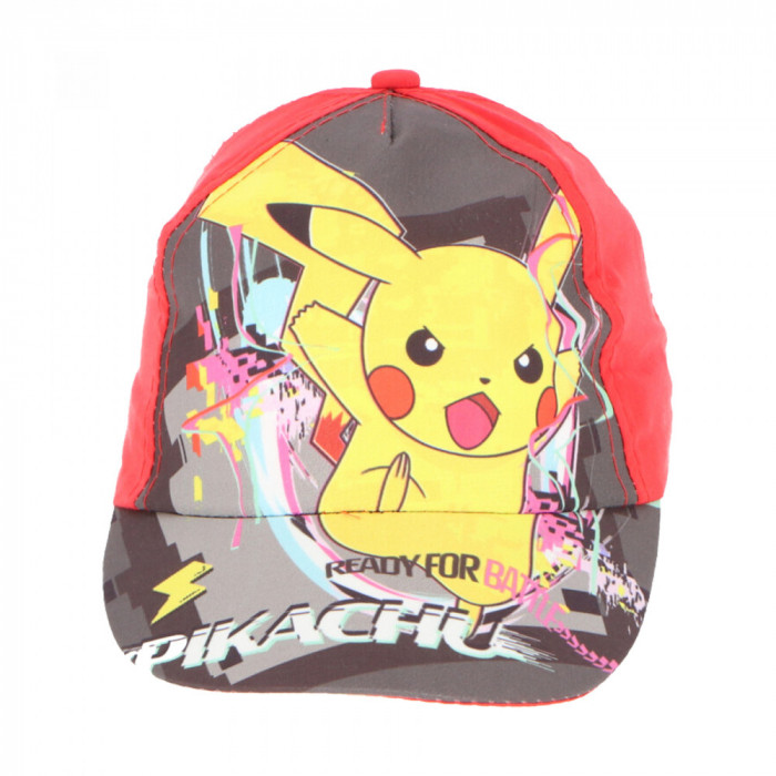 Sapca copii, ORIGINAL Pokemon, Pikachu ready for battle, reglabila, 7-14 ani !!