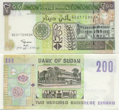 Sudan 1998 - 200 dinars UNC foto