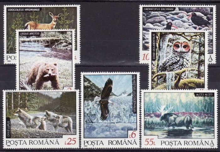 Romania 1992 - Fauna,7v.,neuzat,perfecta stare(z)