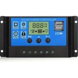 Regulator Solar PWM 20A, 12V/24V, 2xUSB, LCD, Controler Incarcare Panou Solar, Protectie Suprasarcina