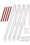 Bară LED interioară de 12V cu 168 LED-uri, bandă universală cu &icirc;ntrerupător ON/OFF &ndash; albă, 40 cm