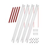 Bară LED interioară de 12V cu 168 LED-uri, bandă universală cu &icirc;ntrerupător ON/OFF &ndash; albă, 40 cm
