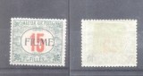 Fiume 1918 Military Aid red overp. 15F Mi.10I SIGNED Alberto&amp;EnzoDiena MH AM.498