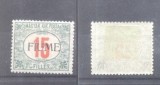 Fiume 1918 Military Aid red overp. 15F Mi.10I SIGNED Alberto&amp;EnzoDiena MH AM.498, Nestampilat