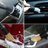 Set 3 Perii Detailing Auto Interior Exterior Profesionale: Bord, Tapiterie, Anvelope, Caroserie - Fibre Sintetice 17cm