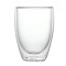 Pahar 350 ml din sticla Borosilicata cu pereti dubli