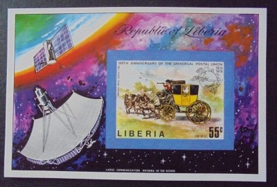 Liberia 1974 UPU Centenary Transport imperf. sheet MNH DA.057 foto