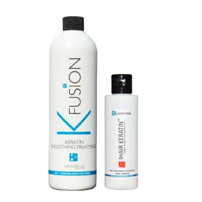 Kit Tratament cu keratina K Fusion 500ml+sampon clarifiant Ihair Keratin 100ml foto
