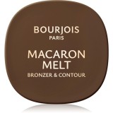Bourjois Macaron Melt Bronzer &amp; Contour bronzer și pudră pentru contur 2 in 1 culoare 04 Espresso Latte 5 g