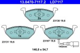ATE 13.0470-7117.2 ATE Ceramic set placute frana,frana disc