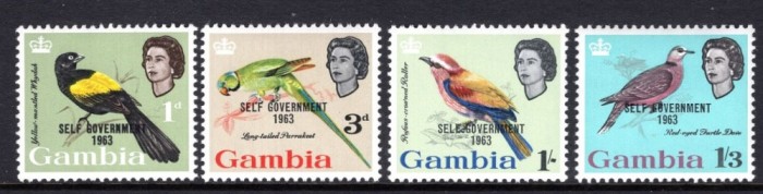 Gambia, pasari, supratipar, 1963, MNH