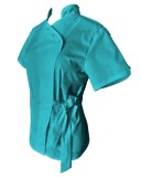 Halat Medical Pe Stil, Turcoaz cu Elastan, Model Andreea - 4XL