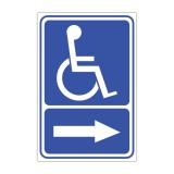 Indicator acces persoane cu dizabilități cu săgeată dreapta