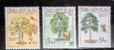 Cehia 1993 protejarea naturii stejari, pin, carpen serie 3v neștampilată