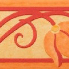 Bordura decorativa pentru tapet, portocaliu, 5.3cm x 10m, F491-05