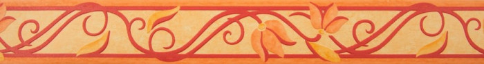 Bordura decorativa pentru tapet, portocaliu, 5.3cm x 10m, F491-05