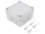 Cutie conexiuni PCE EV111 111x111x68mm Gri deschis cu garnituri etansare