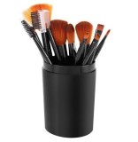 Cumpara ieftin Trusa cosmetica cu 12 pensule profesionale pentru machiaj complet, peri sintetici moi si suport de depozitare