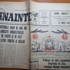 ziarul inainte 30 decembrie 1973-ziua republicii,cuvantarea lui ceausescu