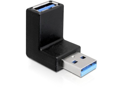 ADAPTER USB 3.0 STECKER-BUCHSE GEWINKELT 90&amp;deg; VERTIKAL 65339 DELOCK foto
