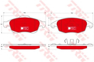 Set placute frana,frana disc CITROEN C4 Grand Picasso I (UA) (2006 - 2016) TRW GDB1690DTE foto