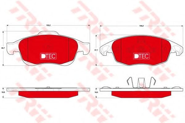 Set placute frana,frana disc CITROEN DS5 (2011 - 2015) TRW GDB1690DTE