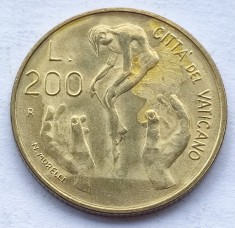 242. Moneda Vatican 200 lire 1983 (Creation of Men) foto