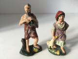 * Lot 2 figurine vintage Italia tarani, cca 10 cm, colectie obiect decor