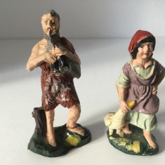 * Lot 2 figurine vintage Italia tarani, cca 10 cm, colectie obiect decor