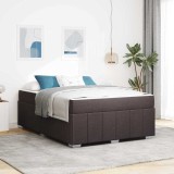 Cumpara ieftin Cadru de pat cu saltea Maro inchis 160 x 200 cm tesatura