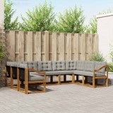 vidaXL Set de canapele de exterior 9 pcs Gri natural și deschis 3369058