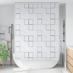 vidaXL Roletă perdea de duș 160x240 cm Model pătrate