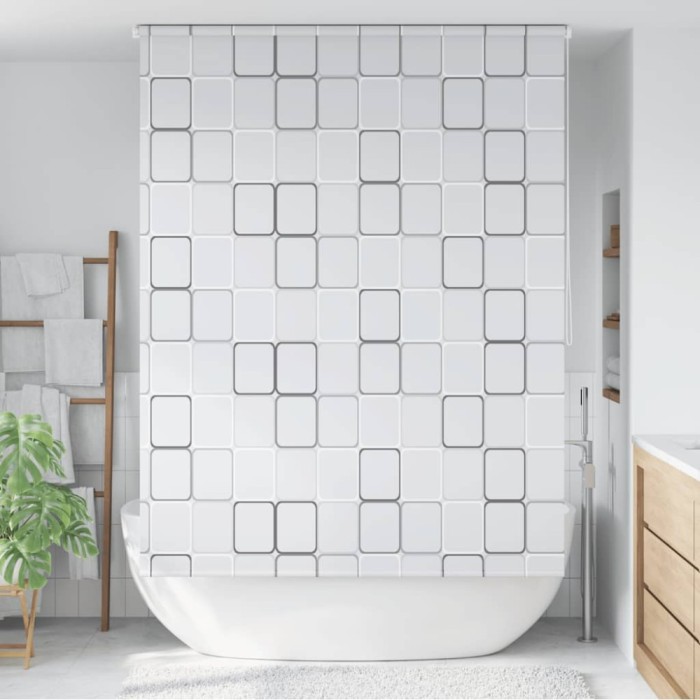 Roletă perdea de duș 160x240 cm Model pătrate