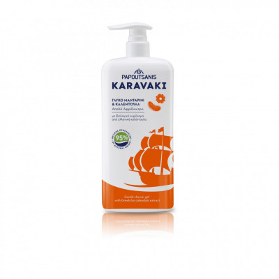 Gel de dus KARAVAKI mandarine si galbenele 750ml foto