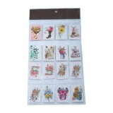 Felicitari CNX 8423, mini model floare, 6. 7x9. 4cm, set 128 buc