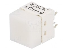Comutator Tastatură Alb cu LED Verde 24V 0.05A