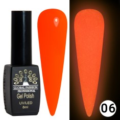 Oja semipermanenta Luminous, Global Fashion, fosforecenta, 8ml, 06