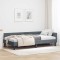 vidaXL Cadru de pat colțar cu headboard Manual Gri &icirc;nchis 80 x 200 cm 42016135